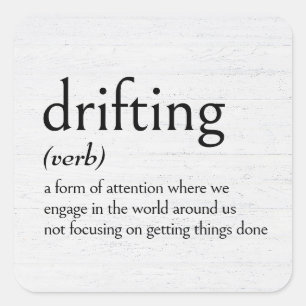 Pegatina Cuadrada Definición de DRIFTING