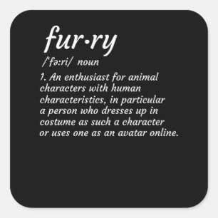 Pegatina Cuadrada Definición Fandom Furries Fandom Diseño Cosplay