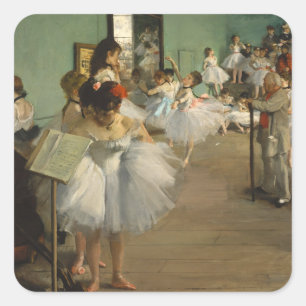 Pegatina Cuadrada Degas Dance Class Ballet Bailarines Ballerina Art