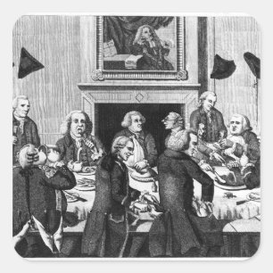 Pegatina Cuadrada Degustación, 1782