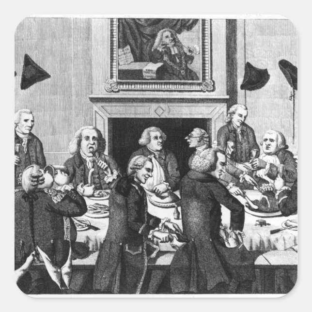 Pegatina Cuadrada Degustación, 1782 (Anverso)