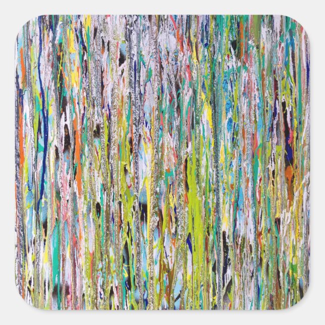 Pegatina Cuadrada Deja que tu luz brille sobre los Pegatinas (Anverso)