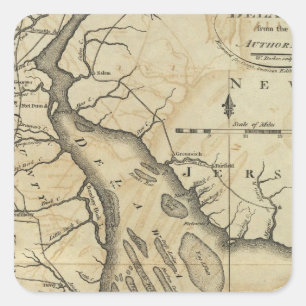 Pegatina Cuadrada Delaware 2