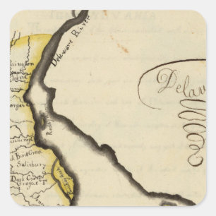 Pegatina Cuadrada Delaware 7