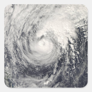 Pegatina Cuadrada Delfín del tifón en el mar filipino