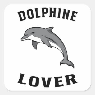 Pegatina Cuadrada Delfines Dolphin Sea Ocean Animal Water Gift Idea