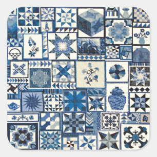 Pegatina Cuadrada Delft holandés