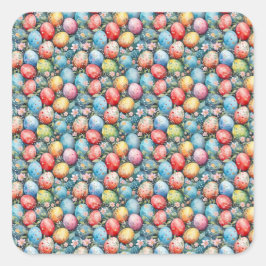 Pegatina Cuadrada Delicias extravagantes de Pascua