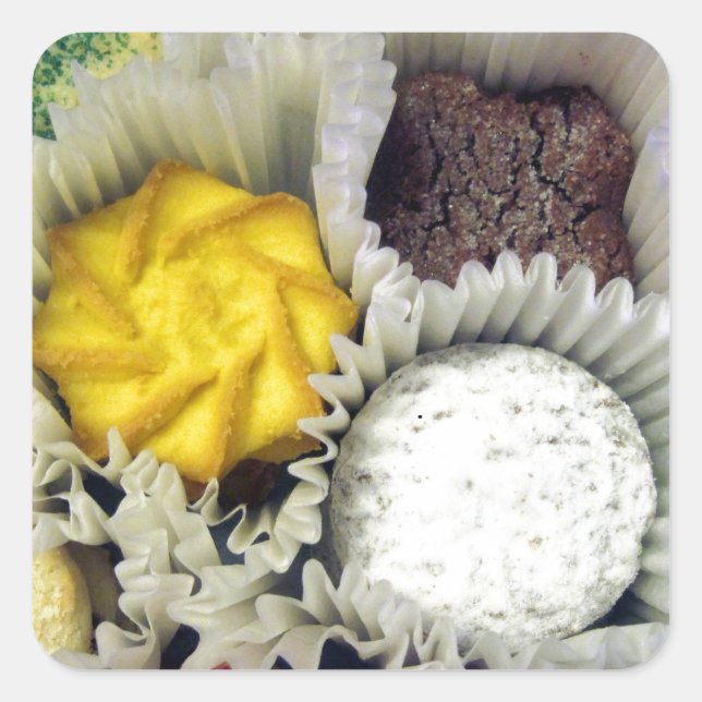 Pegatina Cuadrada Deliciosas Cookies (Anverso)