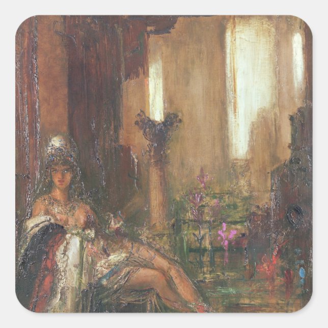 Pegatina Cuadrada Delilah (Anverso)