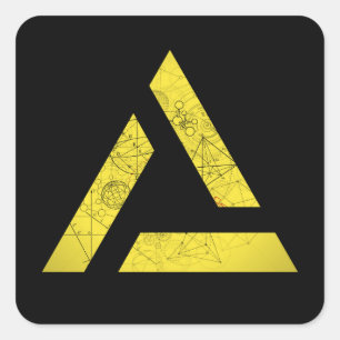 Pegatina Cuadrada Delta - Símbolos matemáticos