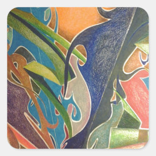 Pegatina Cuadrada Dementia