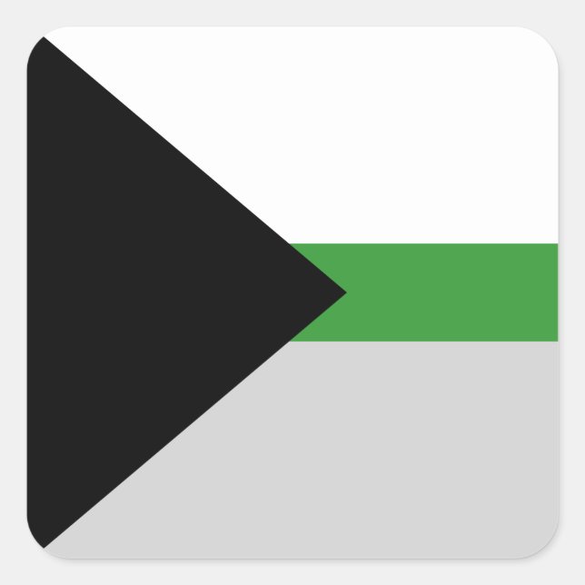 Pegatina Cuadrada Demiromantic Pride Flag  (Anverso)