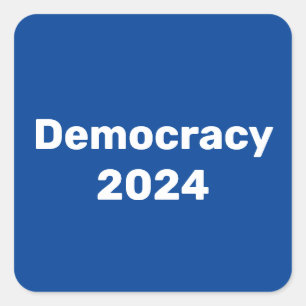 Pegatina Cuadrada Democracia 2024 Elecciones Presidenciales