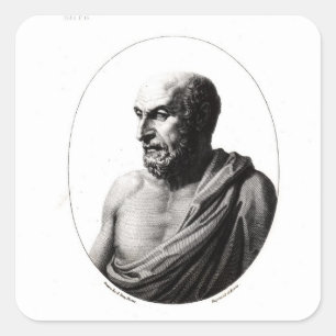 Pegatina Cuadrada Democritus