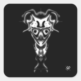 Pegatina Cuadrada Demon del busto del Underworld v0.3