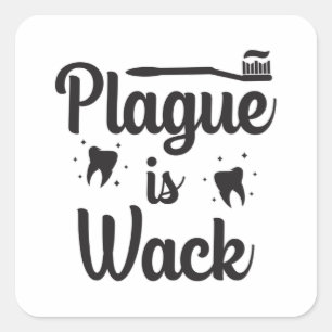 Pegatina Cuadrada Dentist Dental Médica Boca Dientes Dientes Dientes