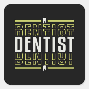 Pegatina Cuadrada Dentista dental dental Dental Teeth Gift Idea