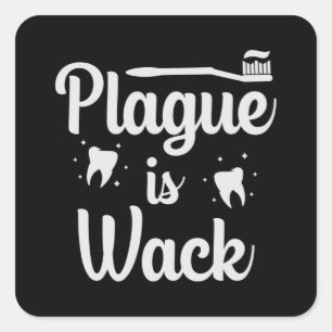 Pegatina Cuadrada Dentista Médica dental dientes Dientes Dientes Ide