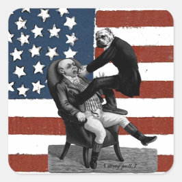 Pegatina Cuadrada Dentista Vintage