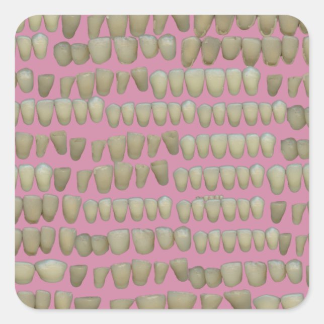 PEGATINA CUADRADA DENTISTRY DENTISTRY ORTHODONTICS ROTTEN DIETE BOCA (Anverso)