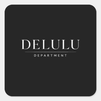 Pegatina Cuadrada Departamento Delulu Ropa de Calle Estética de Marc