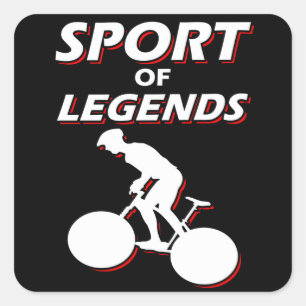 Pegatina Cuadrada Deporte De Leyendas En Bicicleta