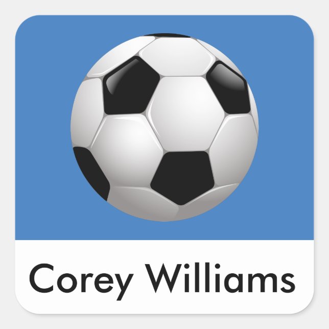 Pegatina Cuadrada Deportes de baloncesto de fútbol (Anverso)