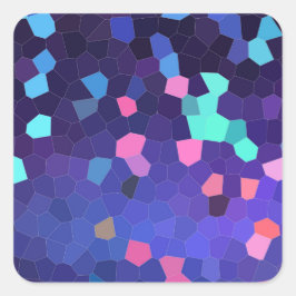 Pegatina Cuadrada Deportes en azul y turquesa - mosaico