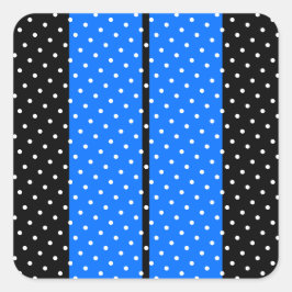 Pegatina Cuadrada Deportivo Twin Bright Blue Carreras Stripes