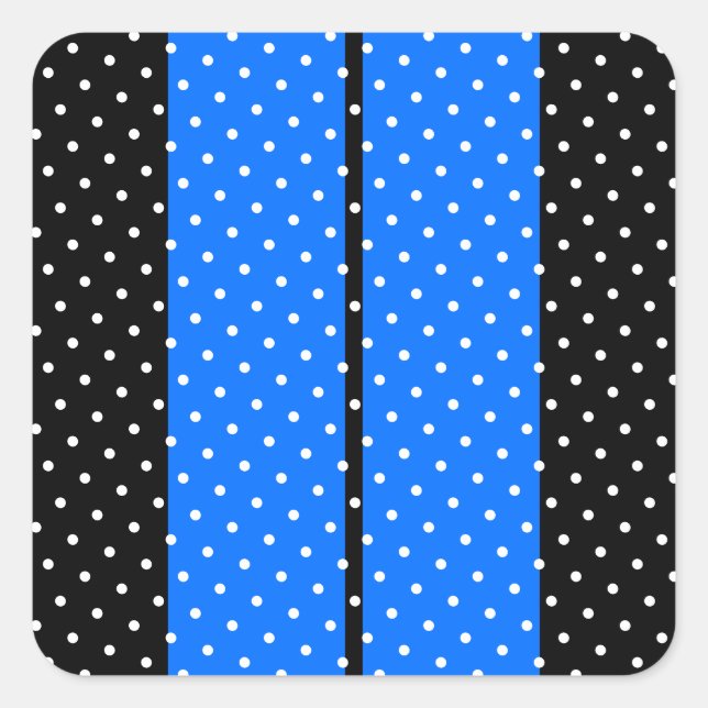 Pegatina Cuadrada Deportivo Twin Bright Blue Carreras Stripes (Anverso)