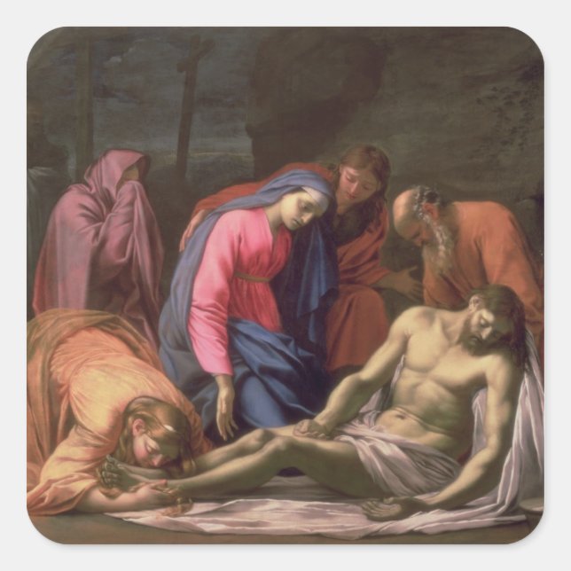 Pegatina Cuadrada Deposición (Anverso)