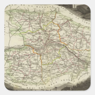 Pegatina Cuadrada Dept About Hand y Dormouse