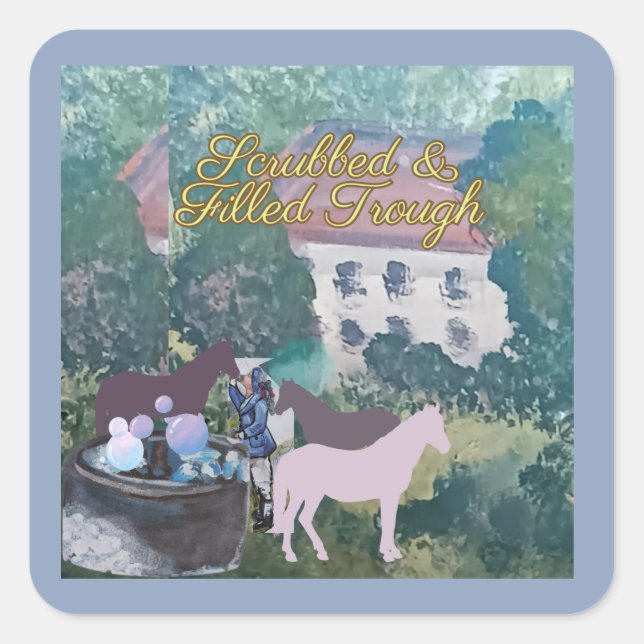 Pegatina Cuadrada depurado y relleno (Anverso)