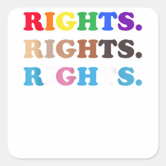 Pegatina Cuadrada Derechos del orgullo LGBT Copia del orgullo transg
