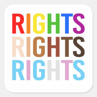Pegatina Cuadrada Derechos LGBTQ+