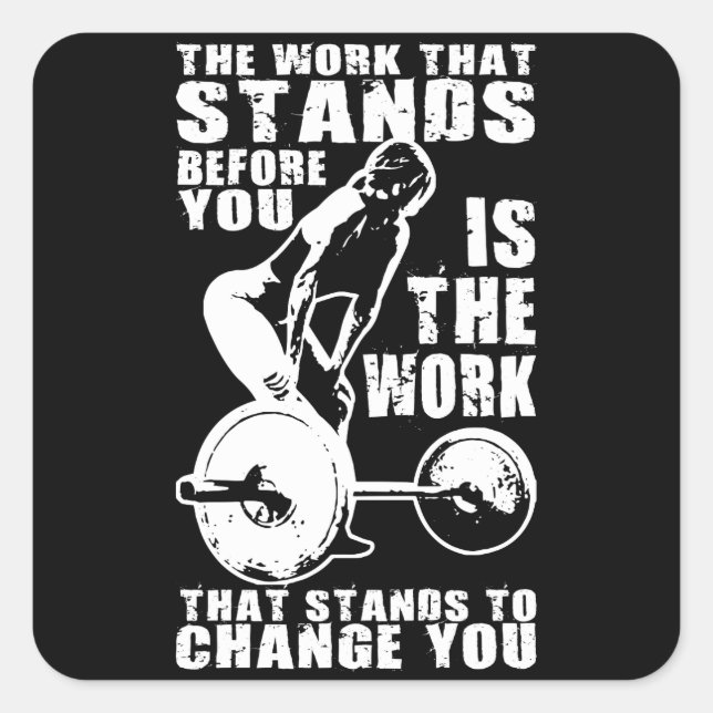 Pegatina Cuadrada DESAFÍO - Motivación del entrenamiento de mujeres (Anverso)