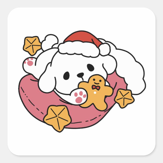 Pegatina Cuadrada Desata el aplauso de las vacaciones - Navidades de (Anverso)