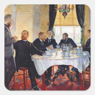 Pegatina Cuadrada Desayuno en Blankenberghe