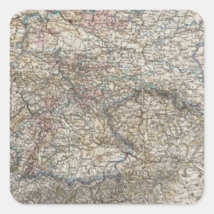 Pegatina Cuadrada Descripción del imperio alemán
