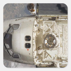 Pegatina Cuadrada Descubrimiento 12 del transbordador espacial