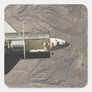 Pegatina Cuadrada Descubrimiento 4 del transbordador espacial