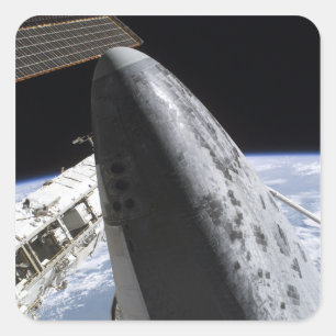 Pegatina Cuadrada Descubrimiento del transbordador espacial 14