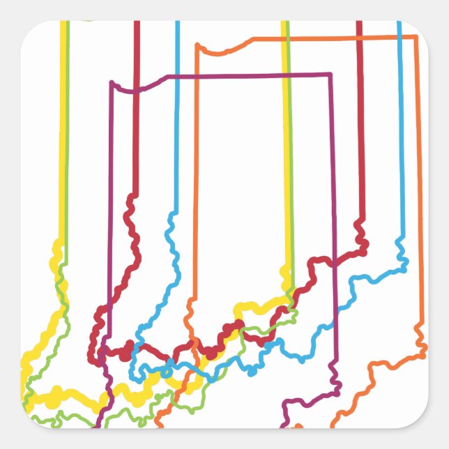 Pegatina Cuadrada desenfoque del orgullo indio (Anverso)