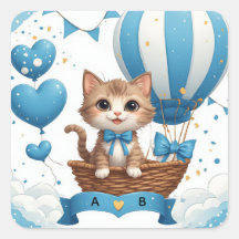 Deseos de fiesta de bebé de gatito azul 🐱