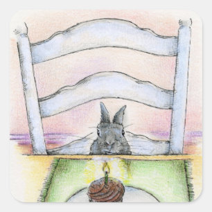 PEGATINA CUADRADA DESEOS DEL CUMPLEAÑOS