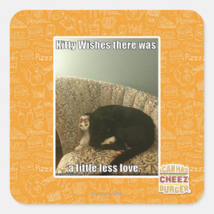 Pegatina Cuadrada Deseos Kitty