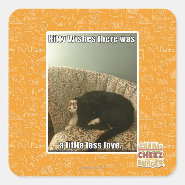 Pegatina Cuadrada Deseos Kitty (Anverso)
