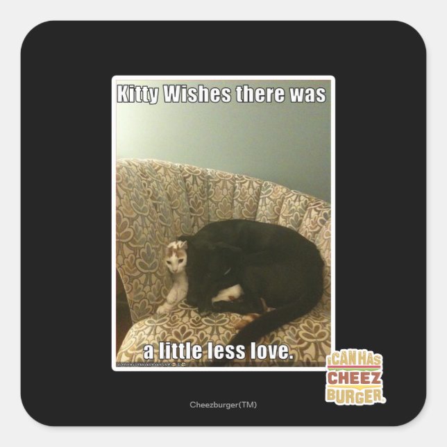 Pegatina Cuadrada Deseos Kitty (Anverso)