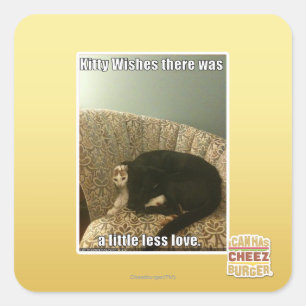 Pegatina Cuadrada Deseos Kitty